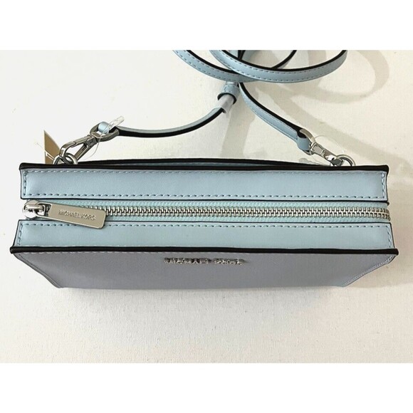 New Michael Kors Sheila Small Vegan Non-Leather Crossbody Bag Vista Blue - Picture 7 of 9